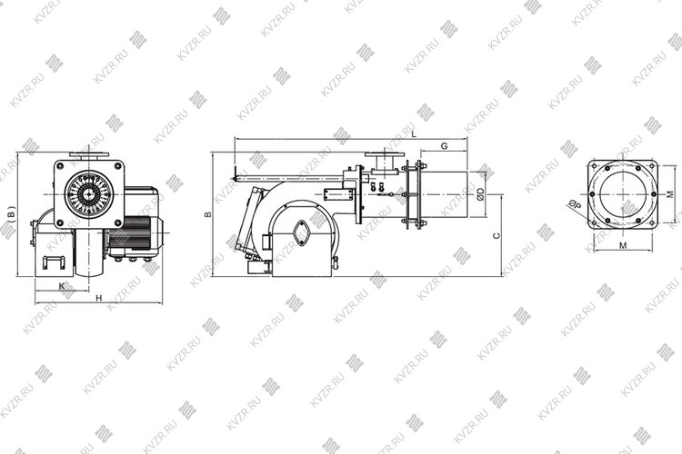 Чертеж газовой горелки ECO 60